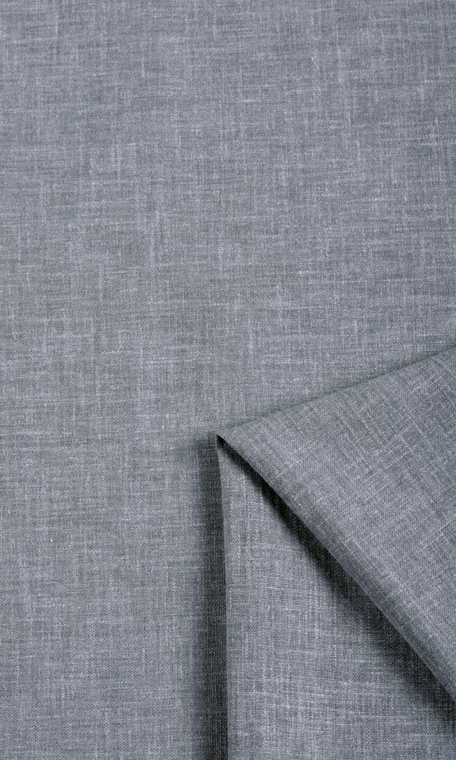 Linen Texture Free Fabric Material Sample (Steel Grey)