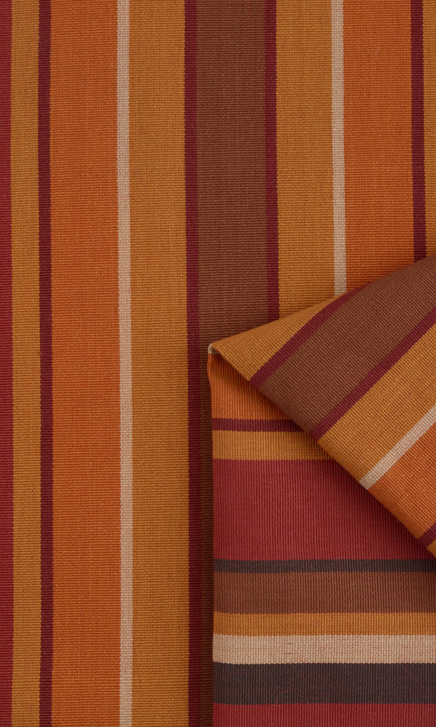 Cotton Window Treatments Fabric Sample (Red/ Orange/ Maroon)