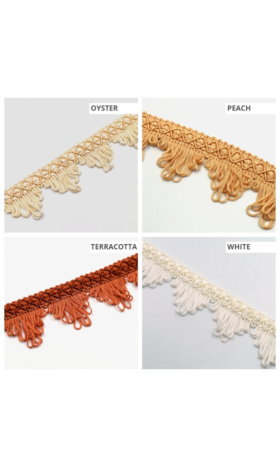 Decorative trim with brush fringe