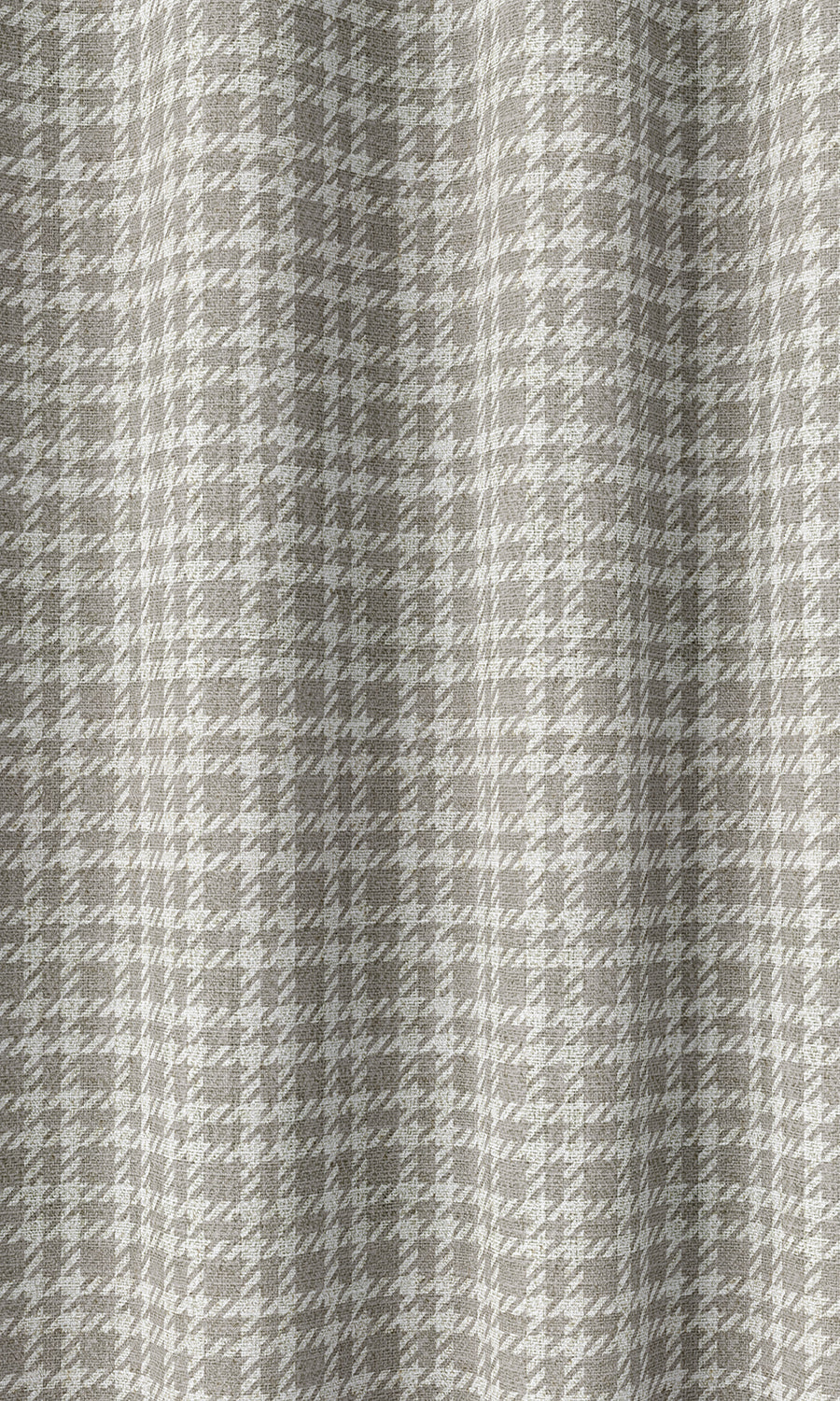 Modern Check Patterned Home Décor Fabric Sample (Warm Grey)