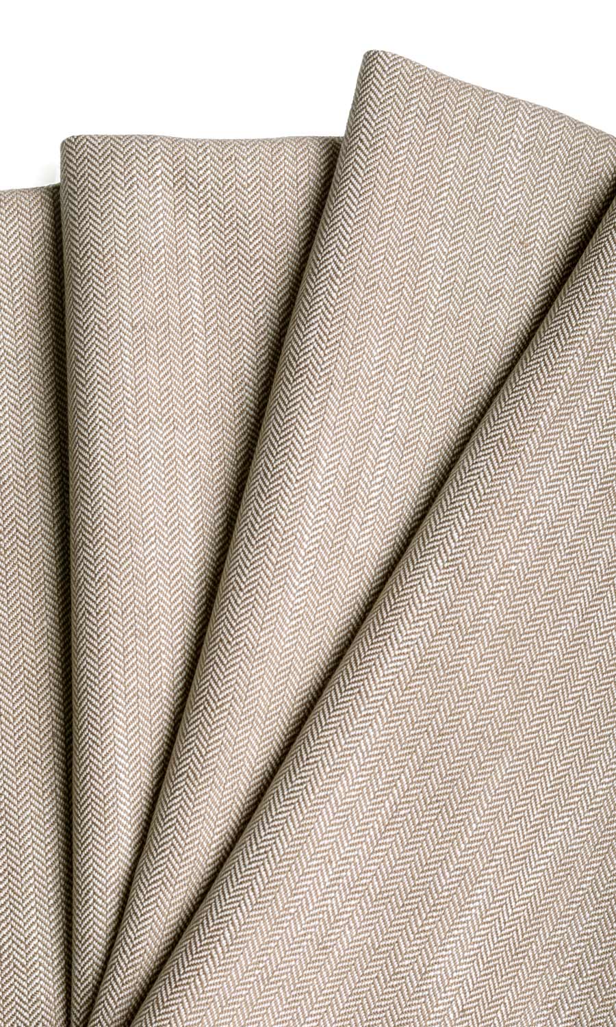 Herringbone Textured Window Treatments Fabric Sample (Cedar Brown)