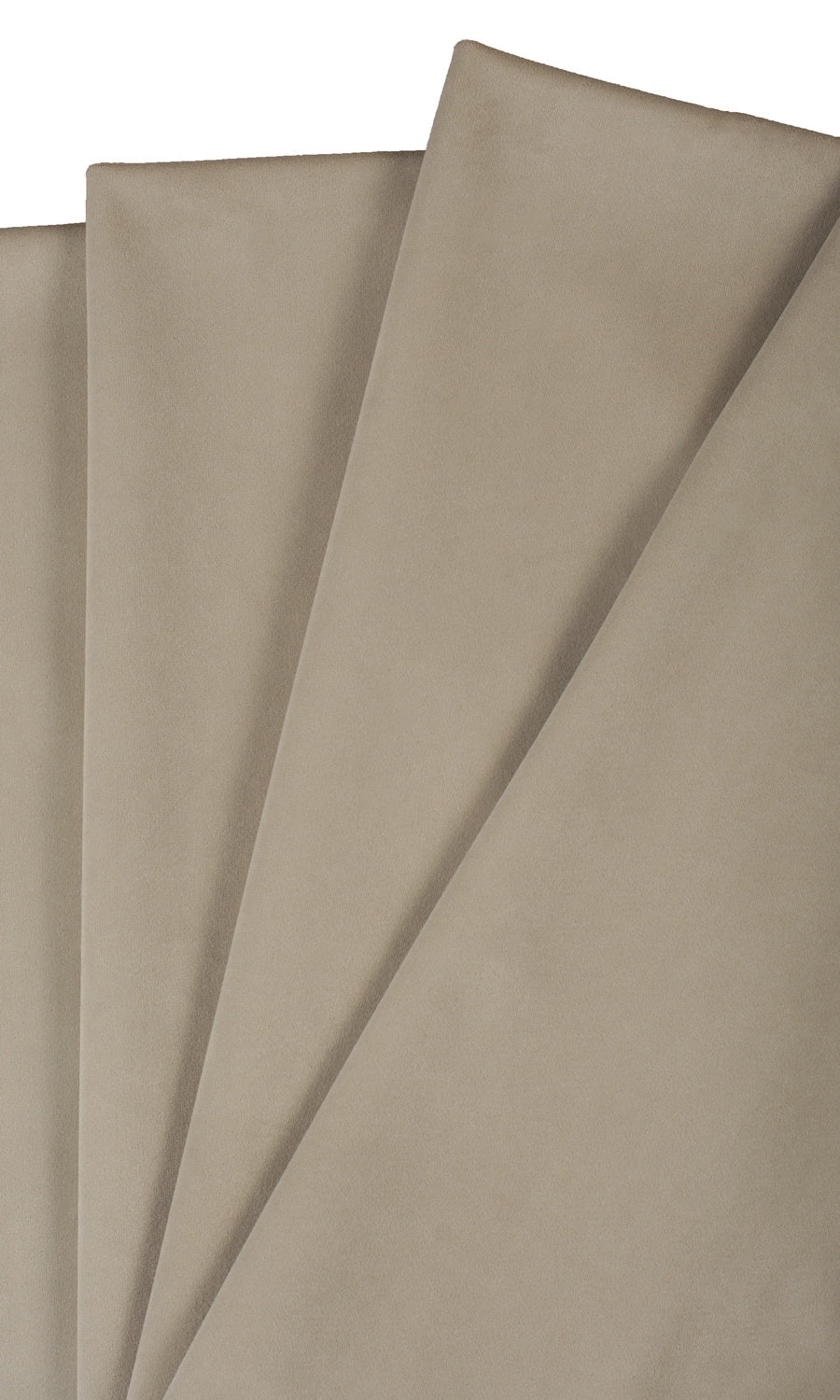 Velvet Fabric Material By the Metre (Tan/ Beige)