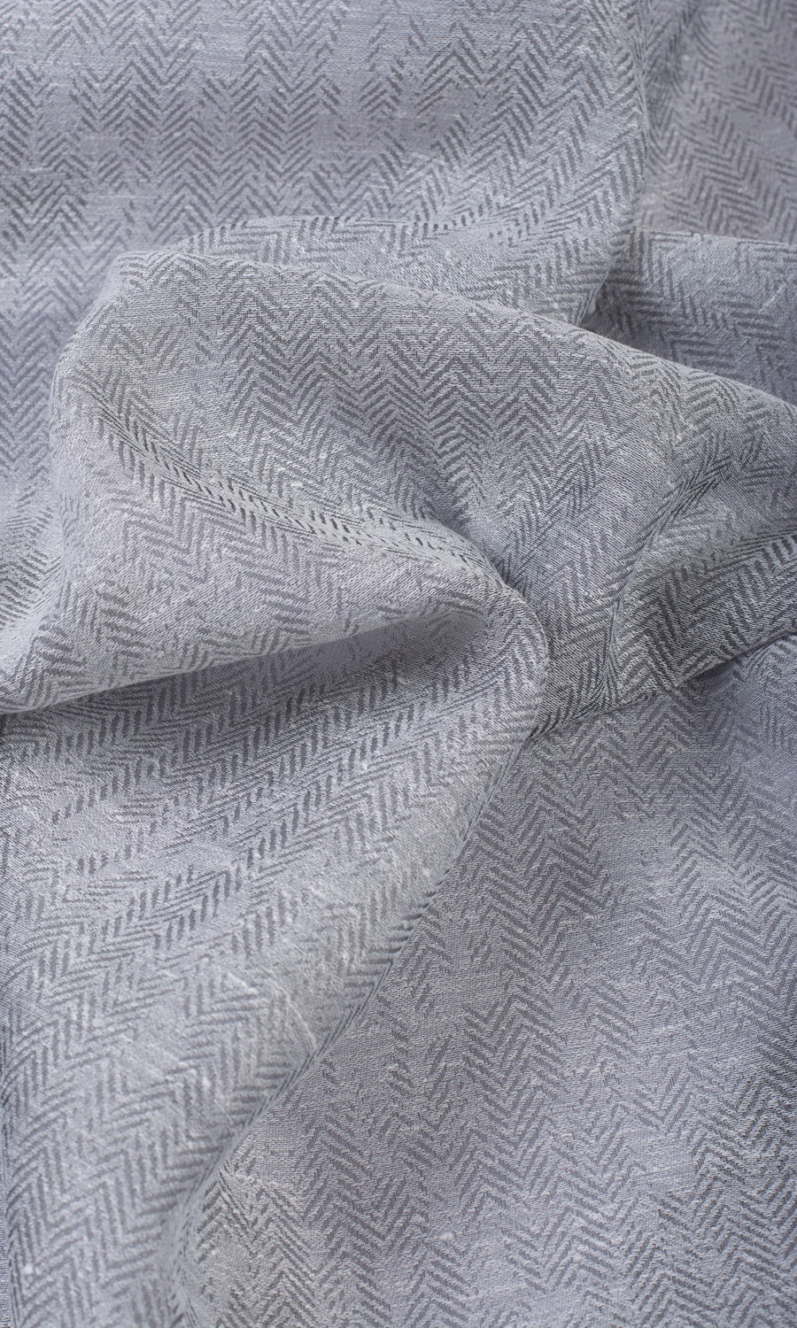 Chevron Textured Sheer Made-to-Measure Roman Blinds (Cool Grey)