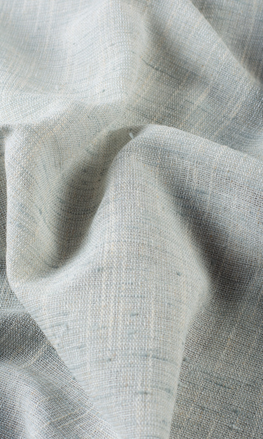Semi-Sheer Linen Texture Fabric Material By the Metre (Aqua Blue)