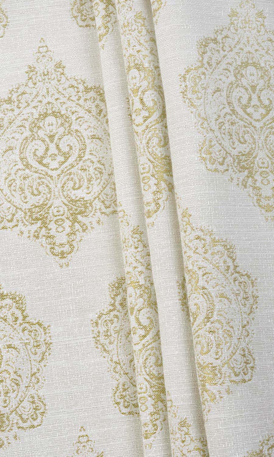 Patterned Roman Blinds & Window Shades (Off White/ Green)