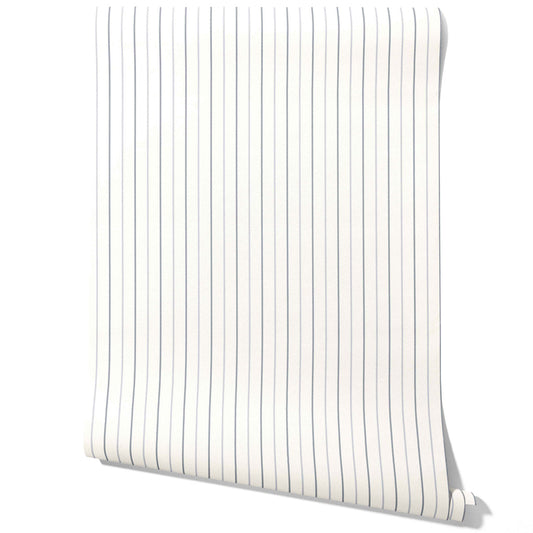 Neutral Geometric Striped Traditional Wallpaper (Cream/ White/ Gray)