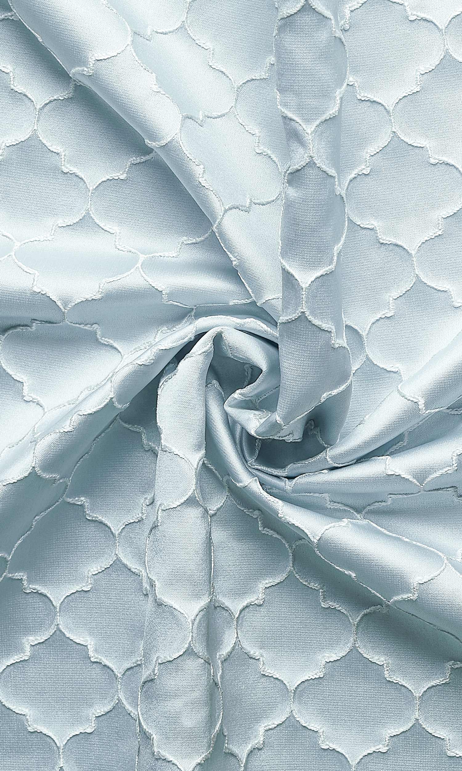 Silk Blend Window Treatments Fabric Sample (Pastel Blue)