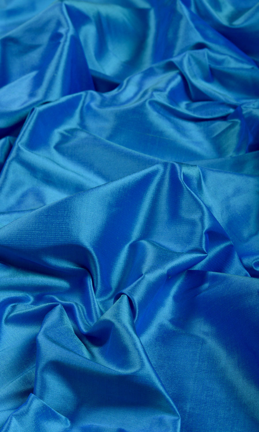 Shantung Silk Window Treatments Fabric By the Metre (Azure Blue)