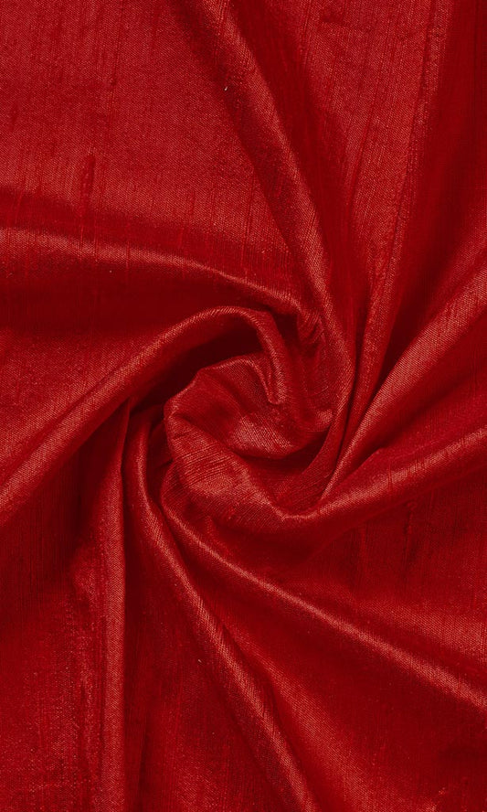 Pure Silk Home Décor Fabric By the Metre (Red)