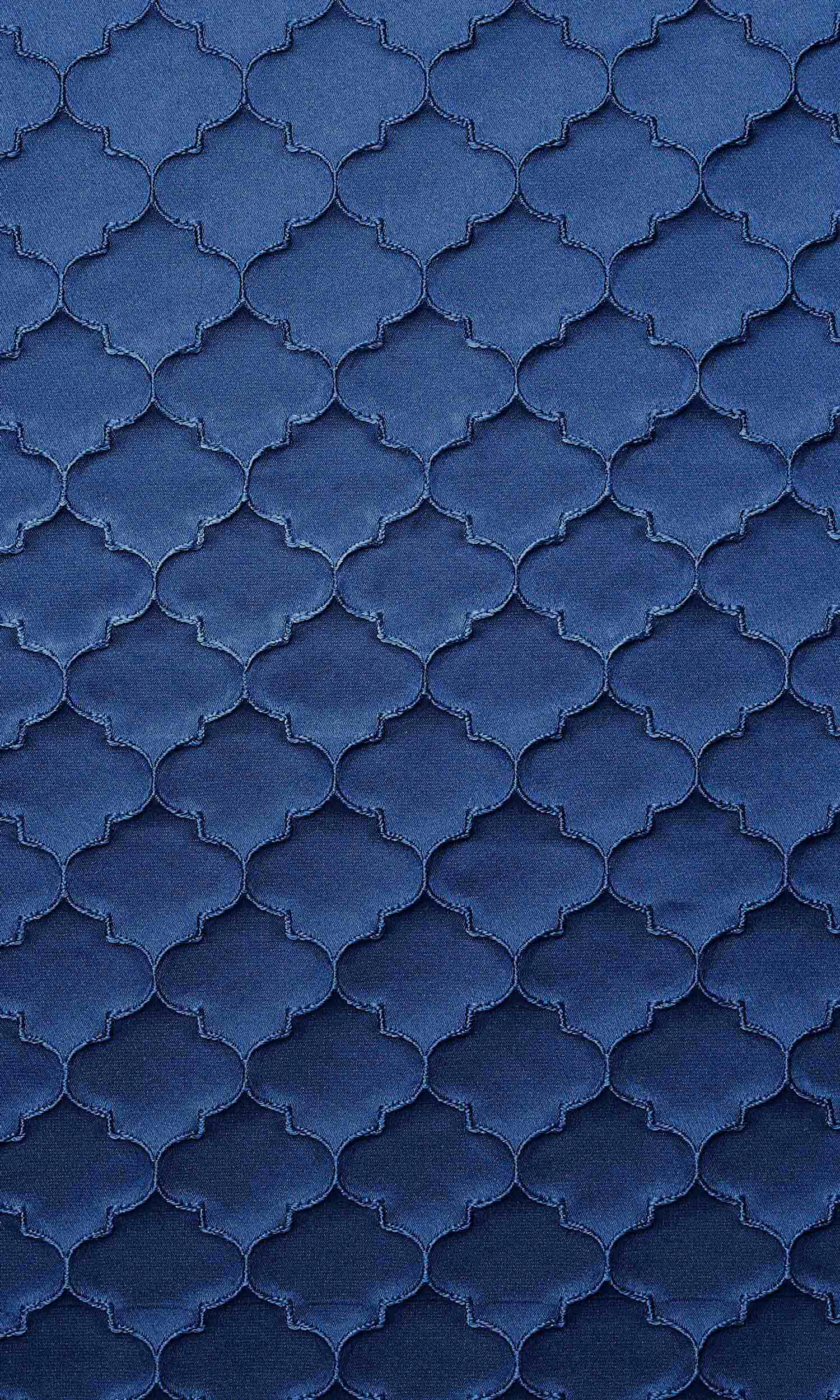 Silk Blend Home Textile Fabric Material Sample (Dark Blue)