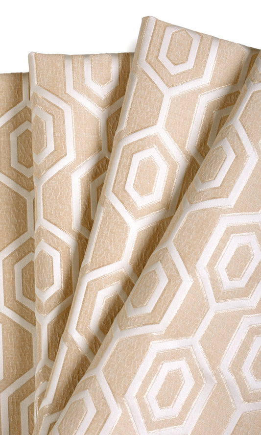 Honeycomb Patterned Blinds (Sand Beige/ White)