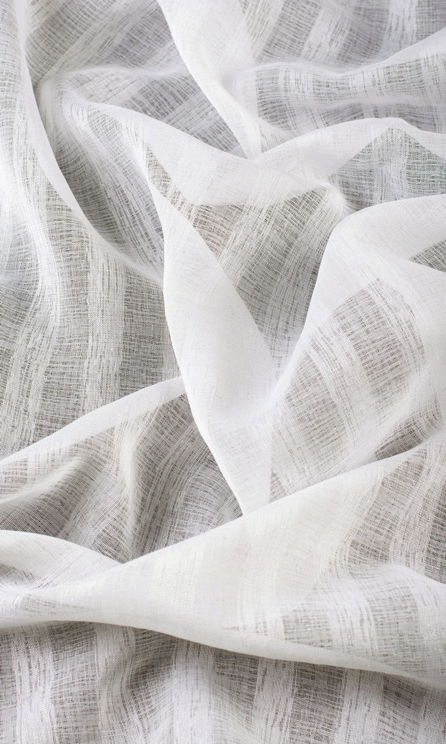 Textured Striped Sheer Made-to-Measure Roman Blinds (White)