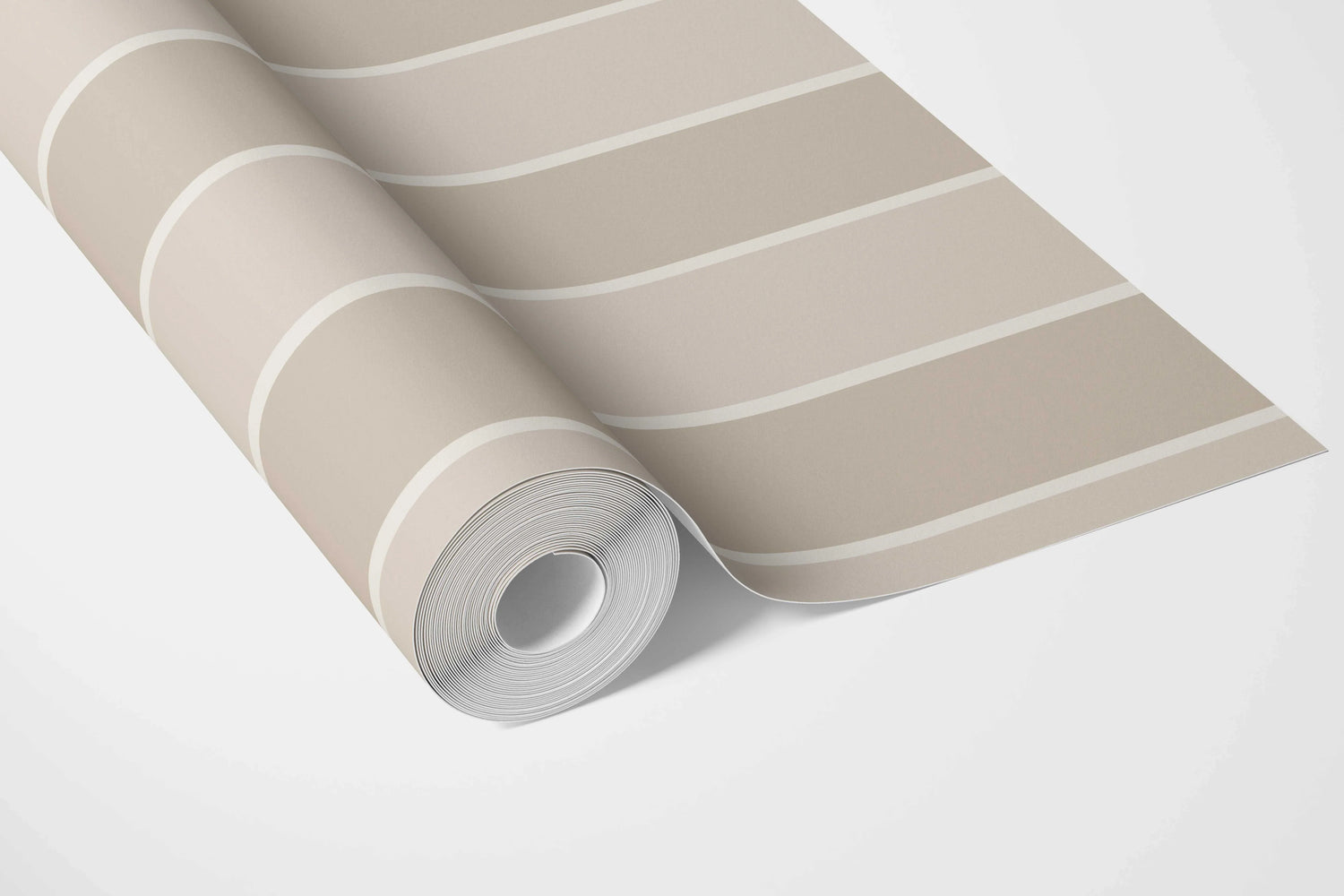 Neutral Geometric Striped Nursery Wallpaper (Beige/ Cream)