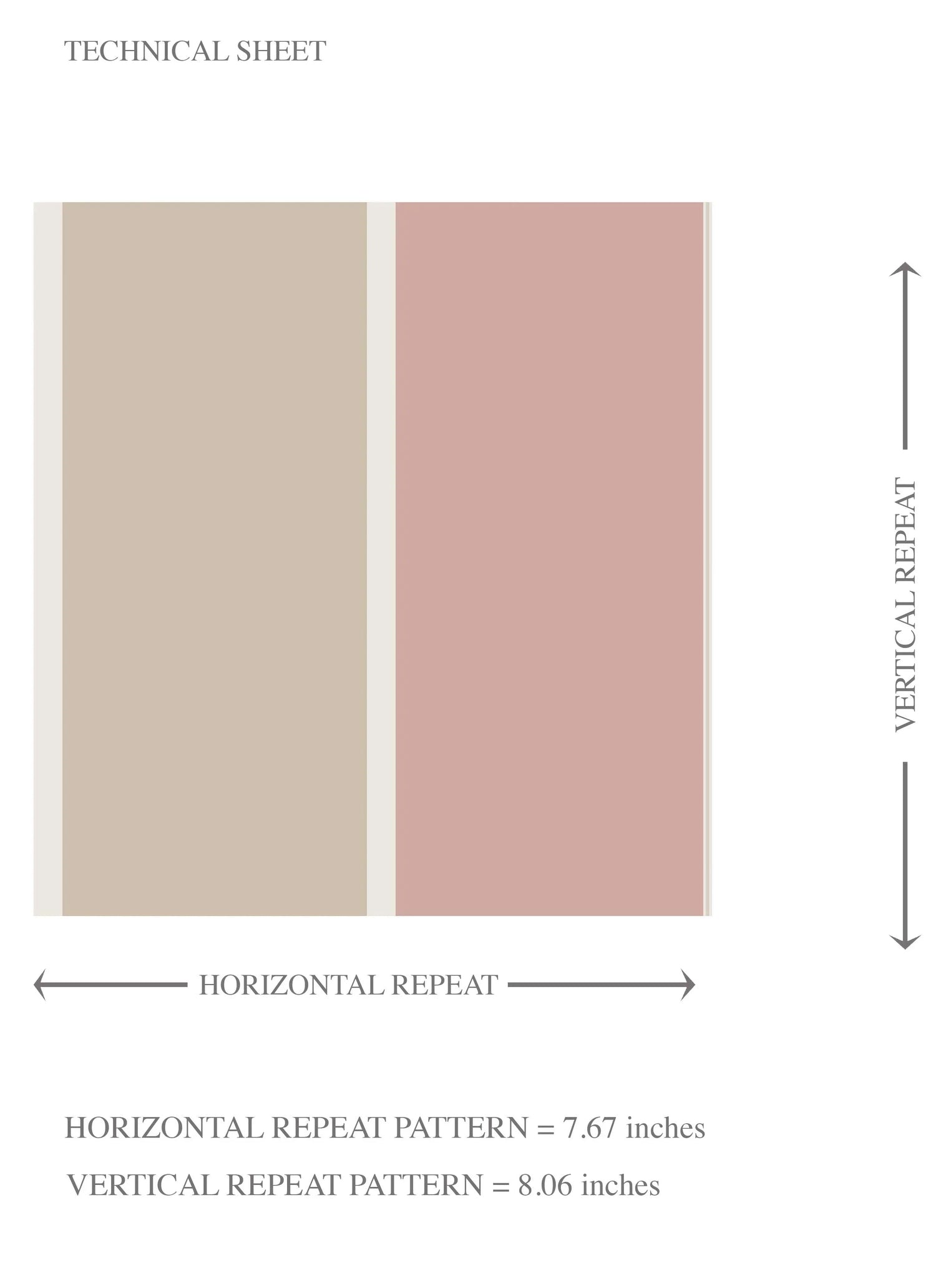 Geometric Striped Kids Room Wallpaper (Dusty Pink/ Taupe)