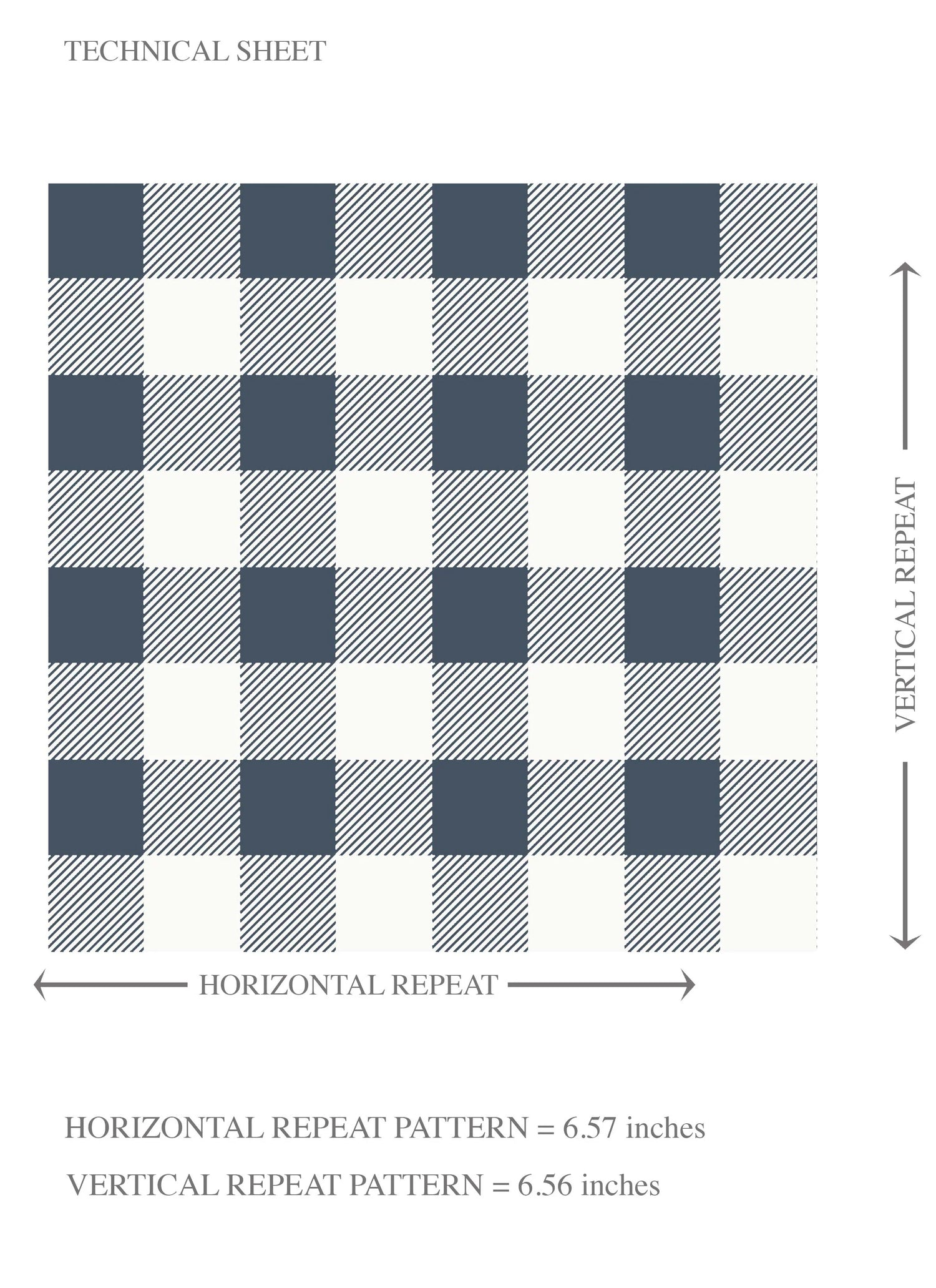 Gingham Checkered Kids Room Wallpaper (Navy Blue)