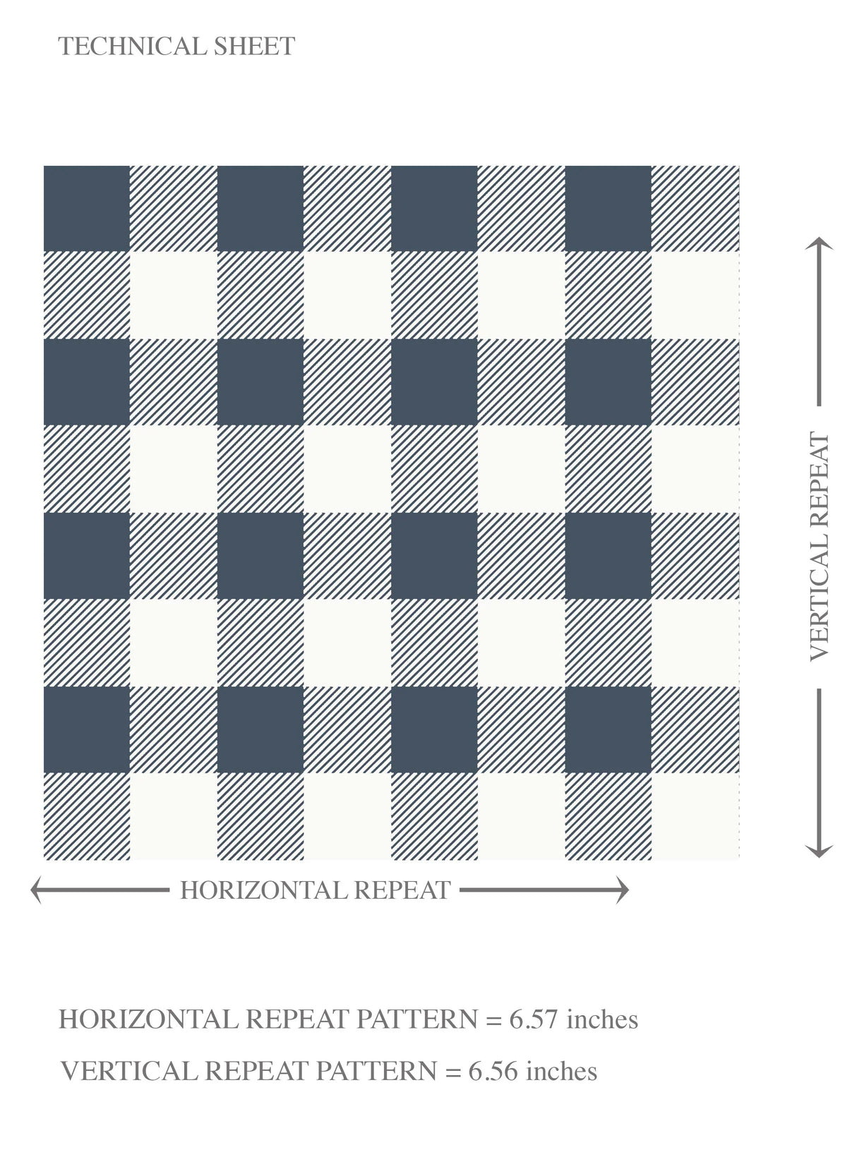 Gingham Checkered Kids Room Wallpaper (Navy Blue)