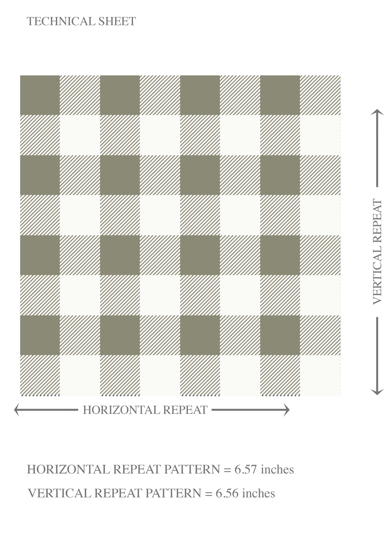 Gingham Checkered Kids Room Wallpaper (Olive Green)