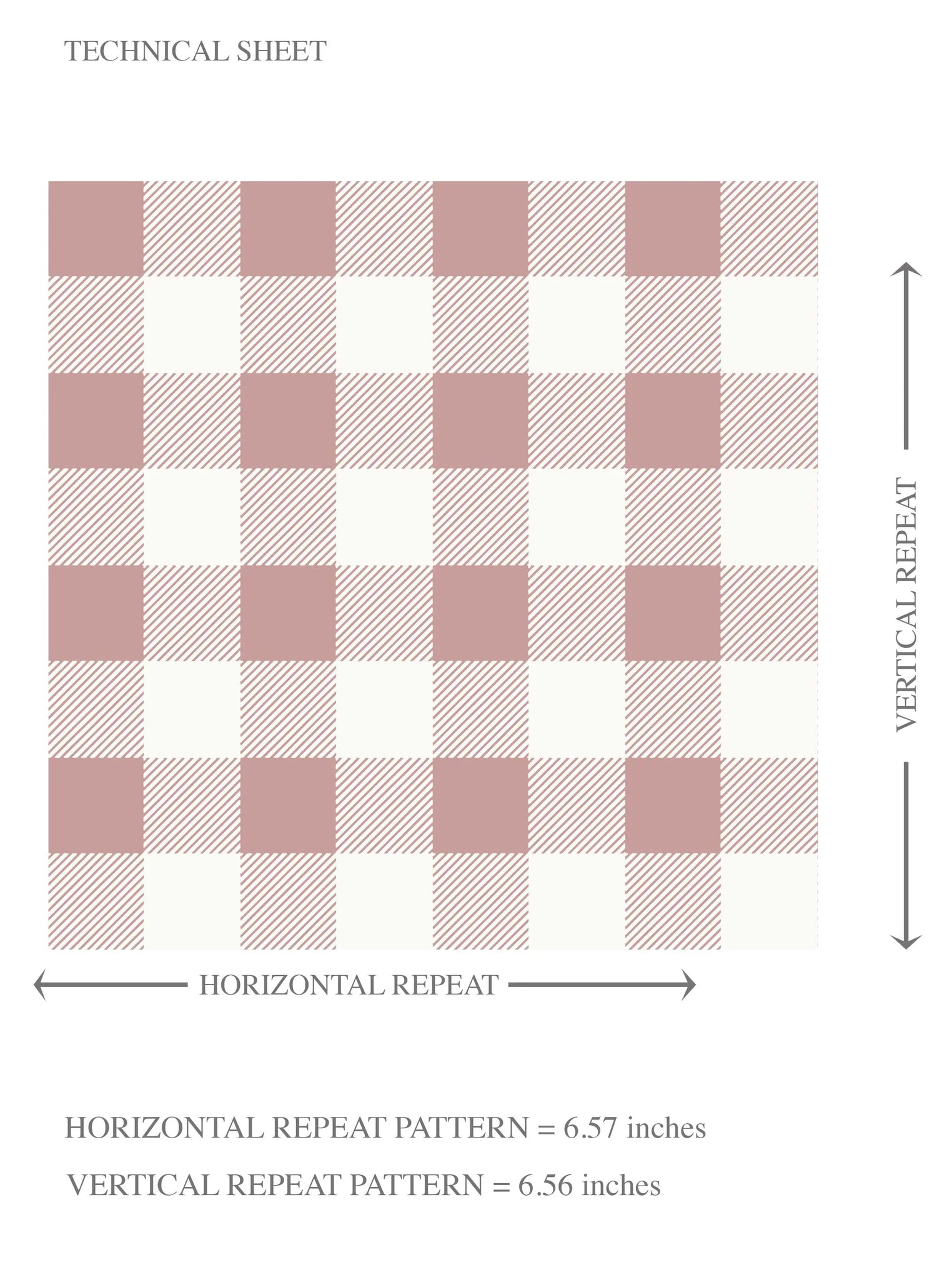 Gingham Checkered Kids Room Wallpaper (Pink)