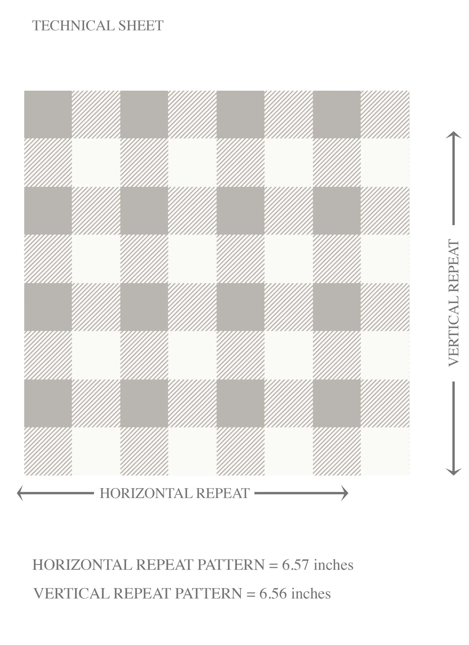 Neutral Gingham Checkered Kids Room Wallpaper (Grey)