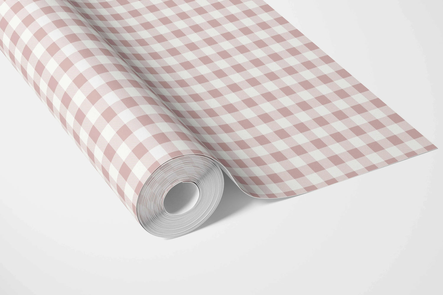 Gingham Checkered Bathroom Wallpaper (Pink)