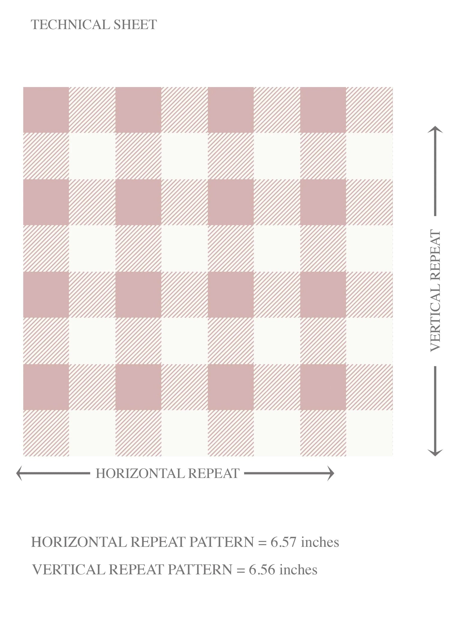 Gingham Checkered Kids Room Wallpaper (Pink)
