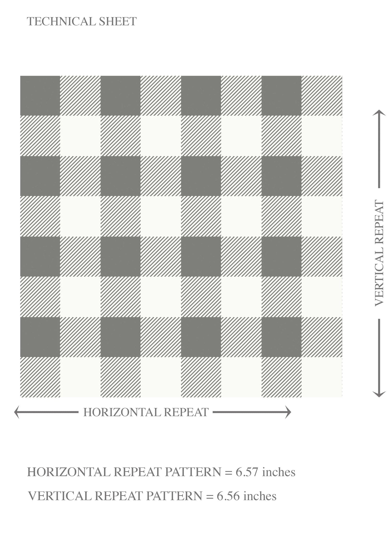 Neutral Gingham Checkered Kids Room Wallpaper (Grey)