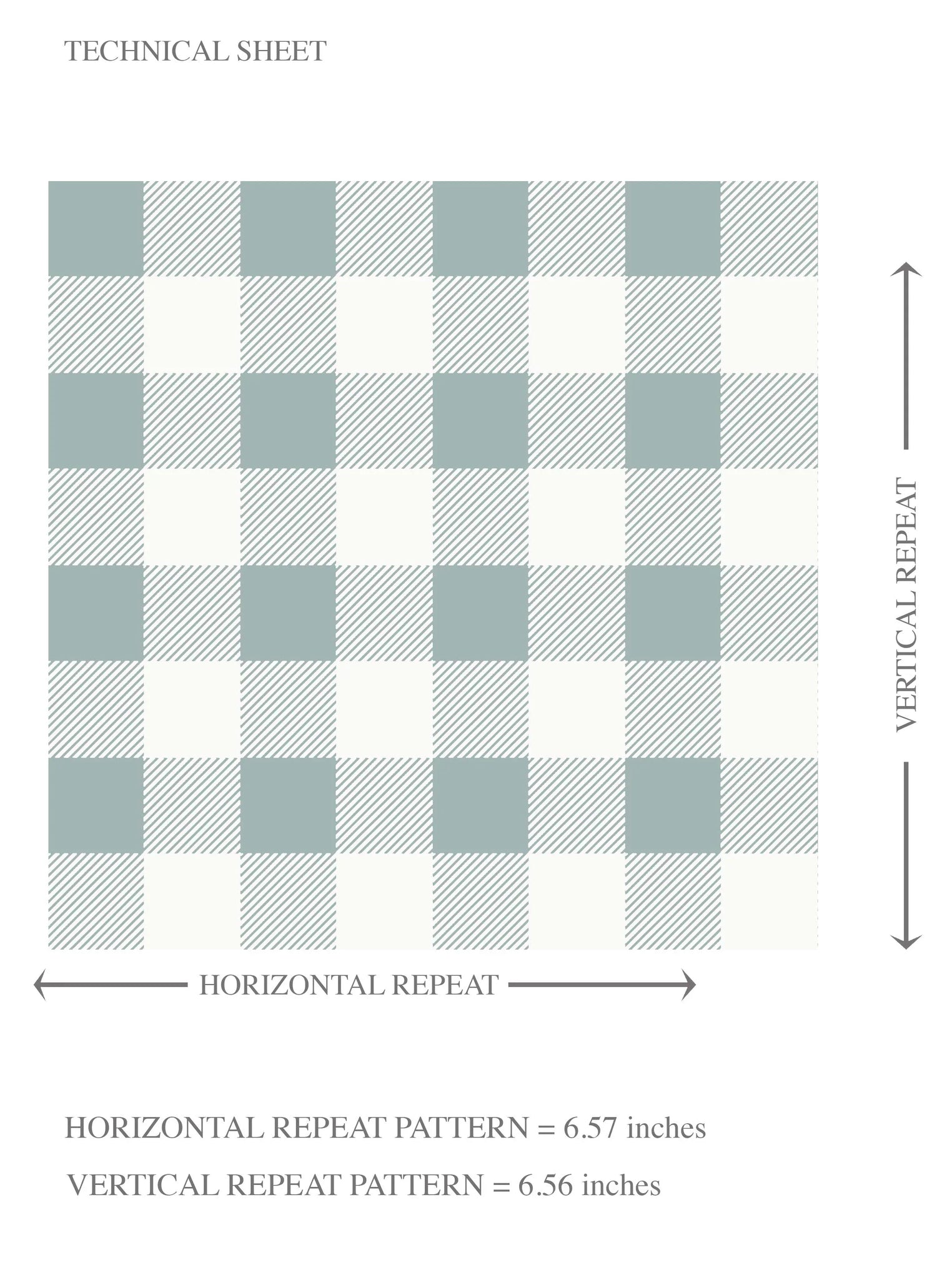 Gingham Checkered Kids Room Wallpaper (Pastel Blue)