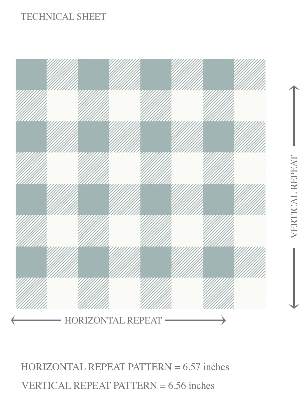 Gingham Checkered Kids Room Wallpaper (Pastel Blue)