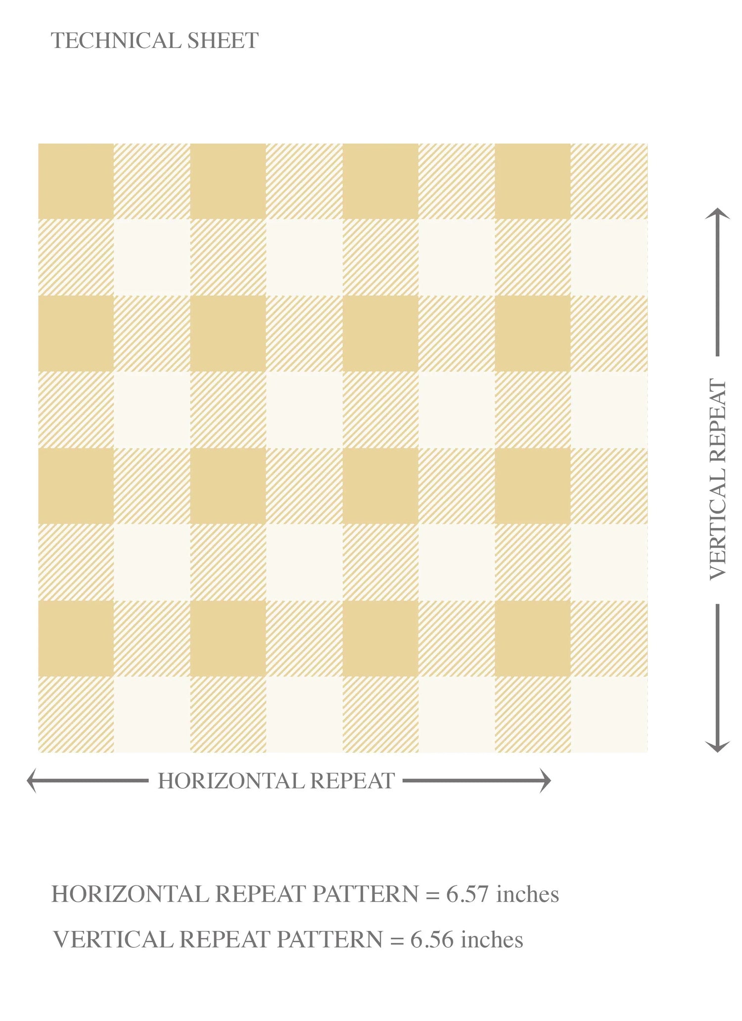 Gingham Checkered Kids Room Wallpaper (Yellow)