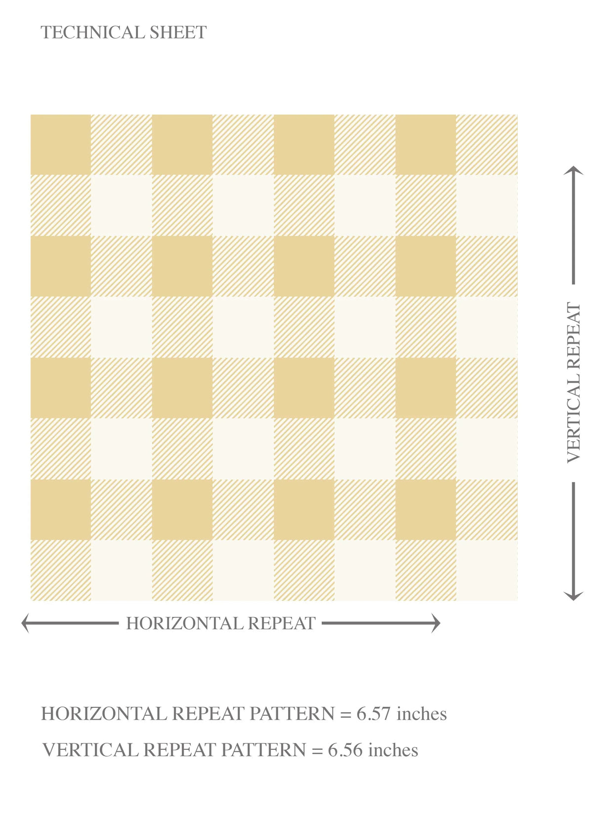 Gingham Checkered Kids Room Wallpaper (Yellow)