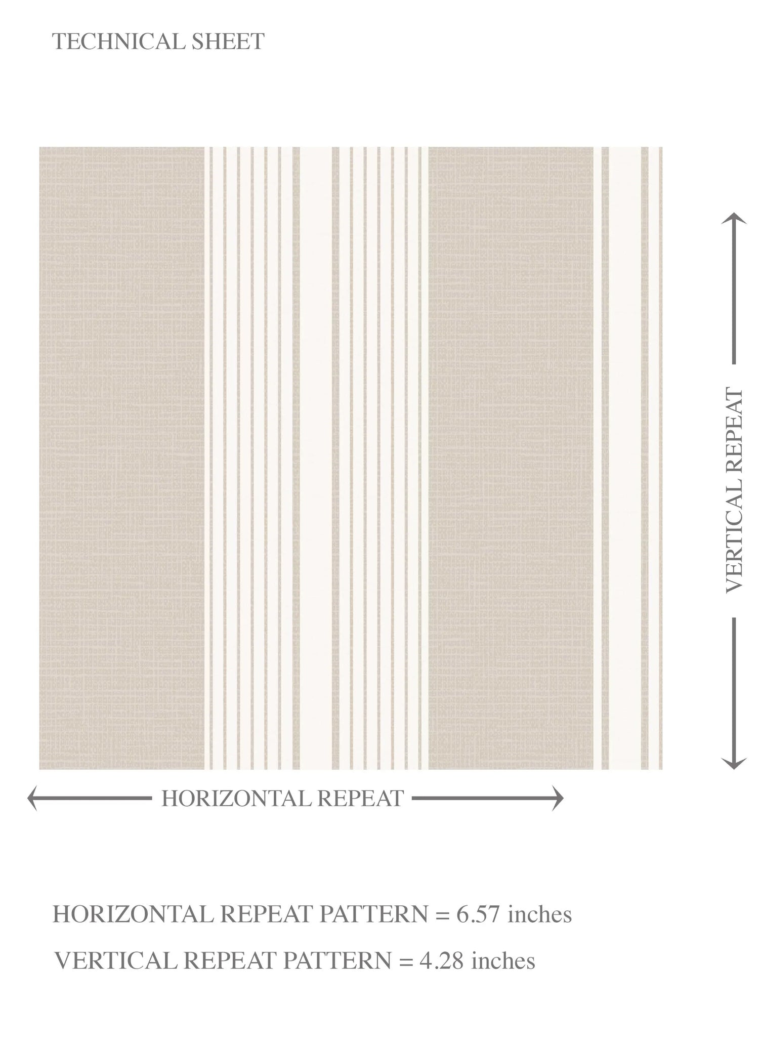 Neutral Geometric Striped Kids Room Wallpaper (Soft Taupe/ Beige/ Grey)