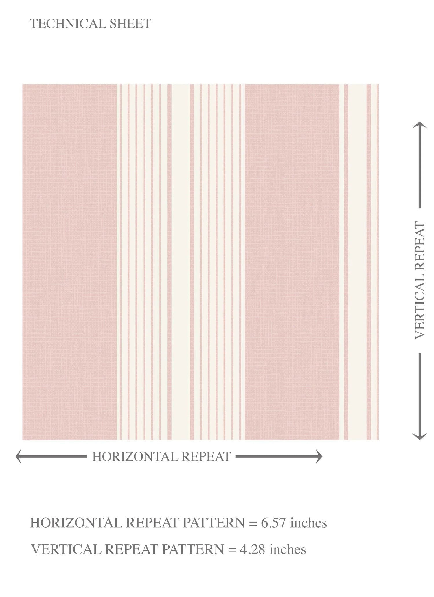 Geometric Striped Kids Room Wallpaper (Blush Pink)