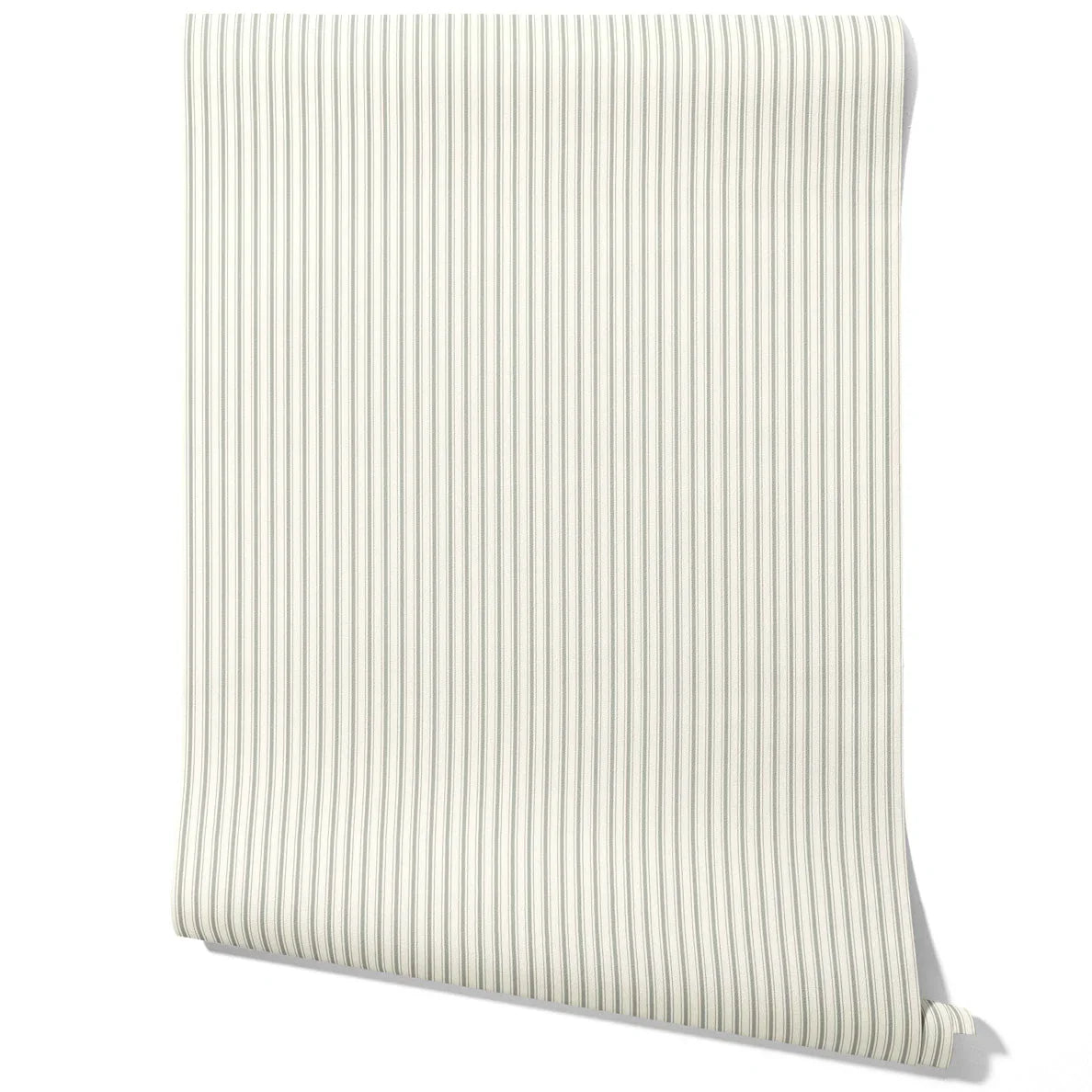 Neutral Geometric Striped Kitchen Wallpaper (Sage Grey)