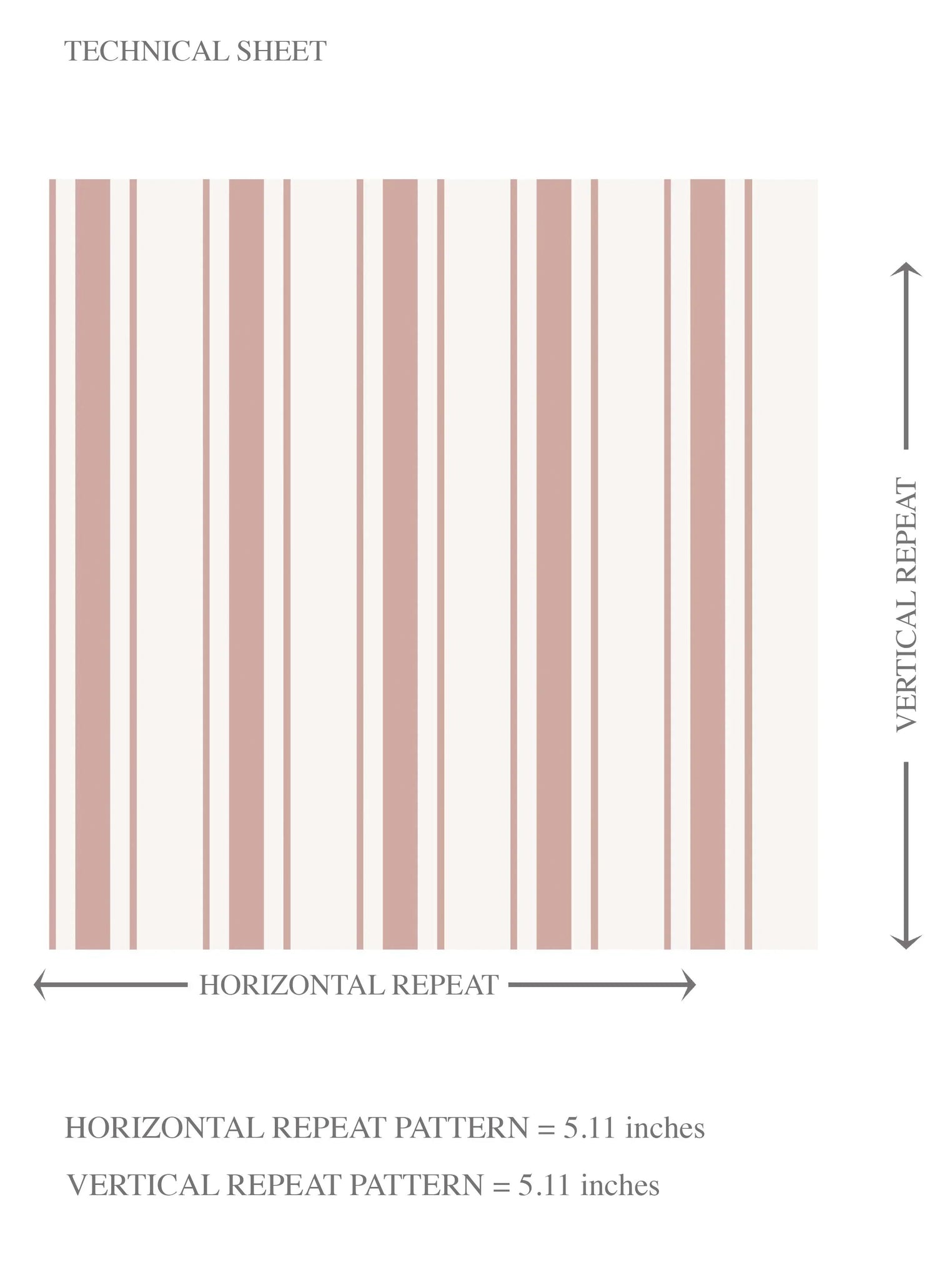 Geometric Striped Kids Room Wallpaper (Pastel Pink)