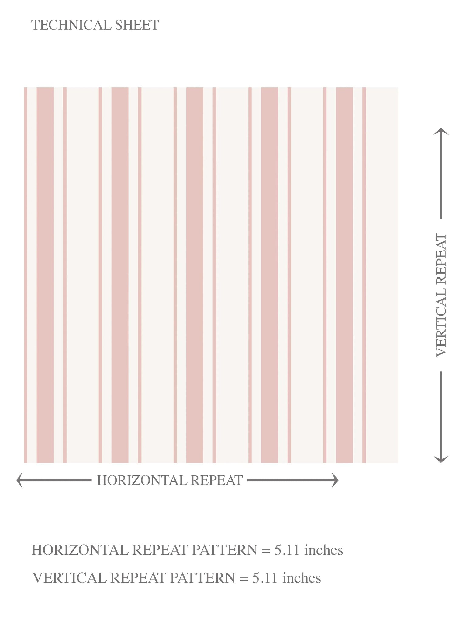 Geometric Striped Kids Room Wallpaper (Blush Pink)