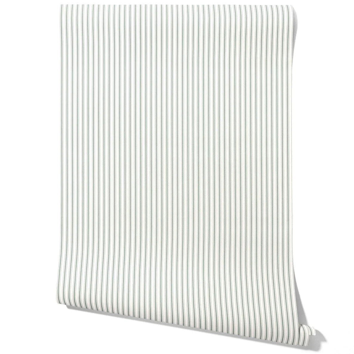 Neutral Geometric Striped Kitchen Wallpaper (Green-Grey)
