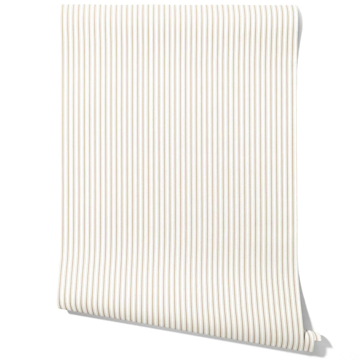 Neutral Geometric Striped Kitchen Wallpaper (Beige/ Cool Taupe)