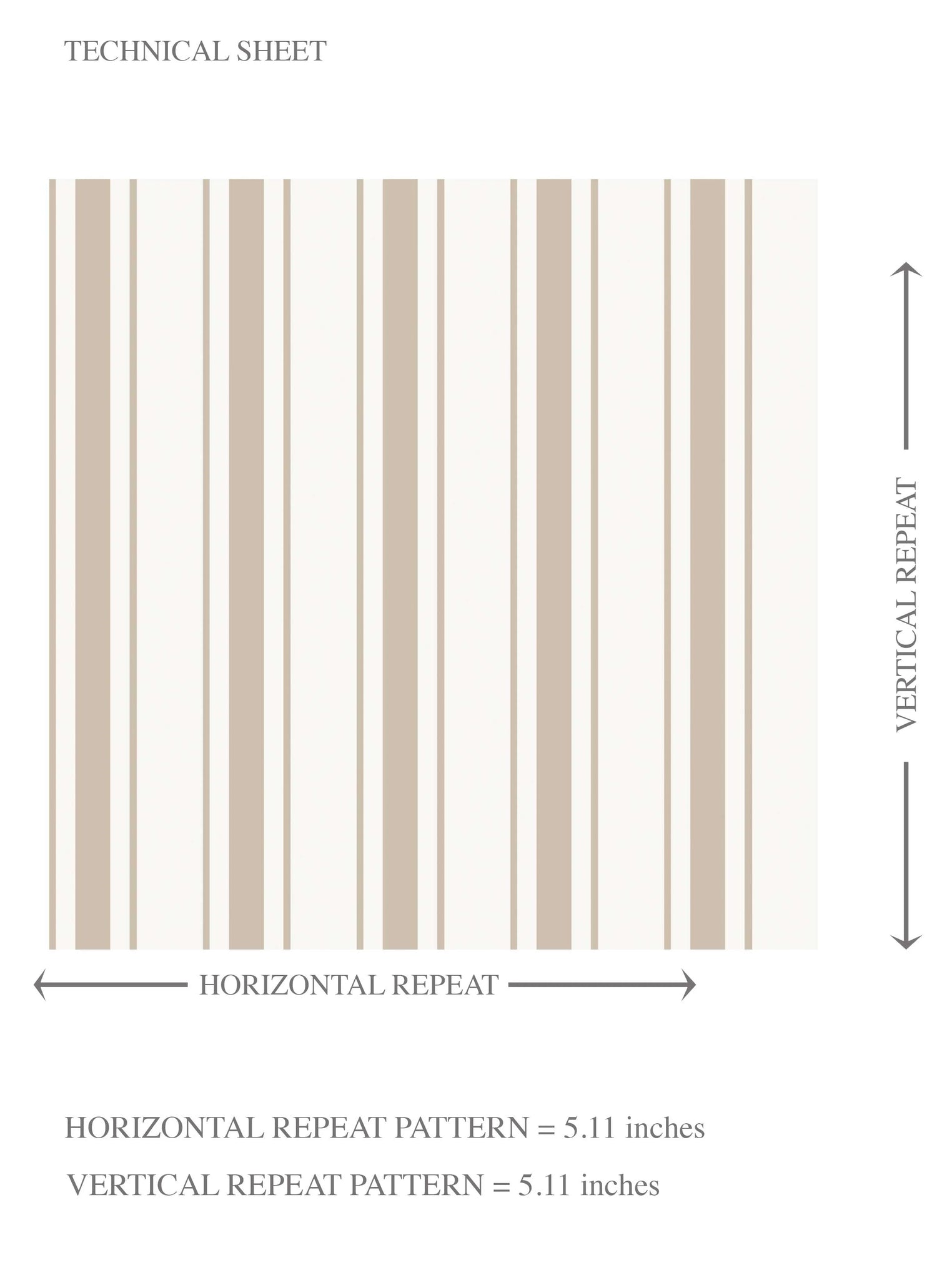 Neutral Geometric Striped Kids Room Wallpaper (Beige/ Cool Taupe)