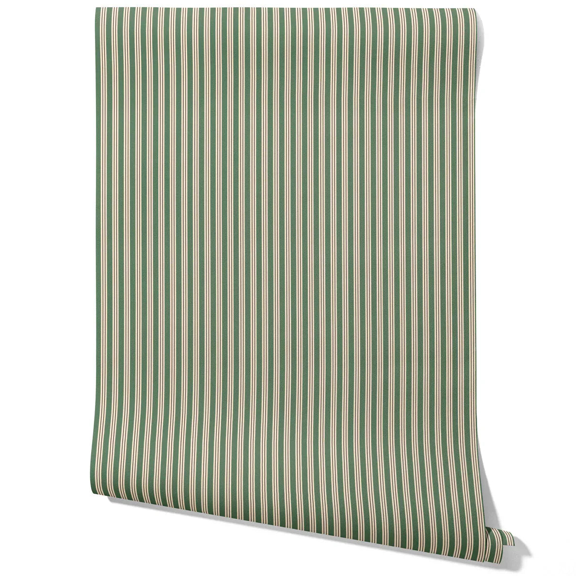 Geometric Striped Kitchen Wallpaper (Leaf Green)