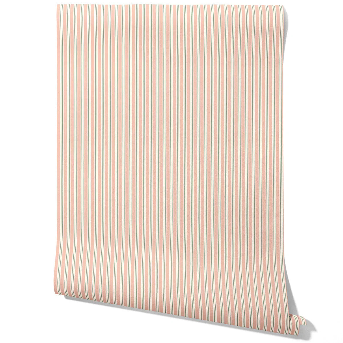 Geometric Striped Kitchen Wallpaper (Soft Pastel Pink)