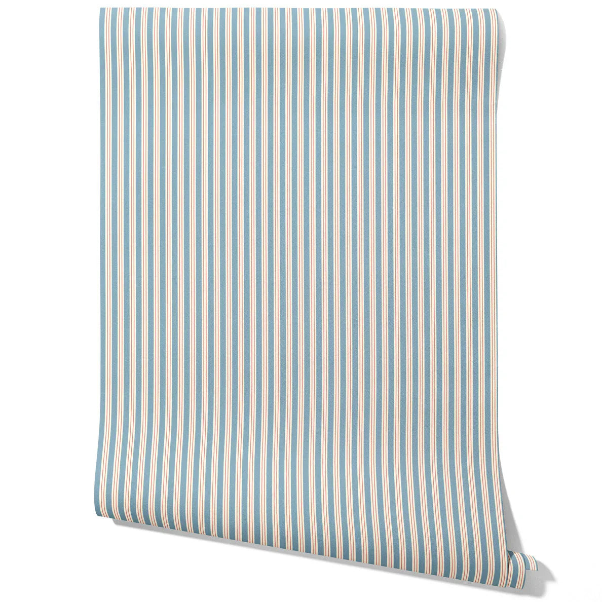 Geometric Striped Kitchen Wallpaper (Blue)