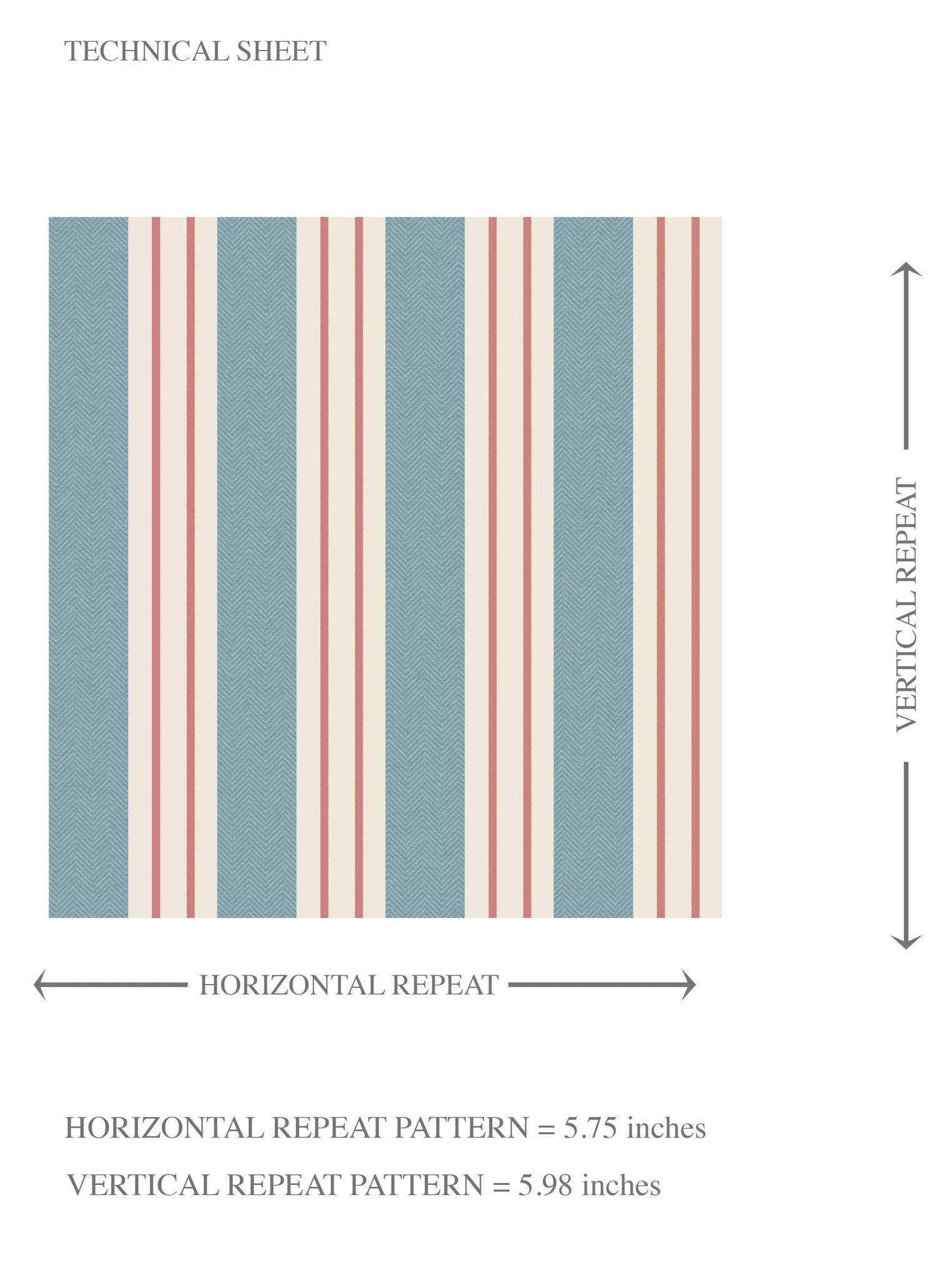 Geometric Striped Kids Room Wallpaper (Blue)