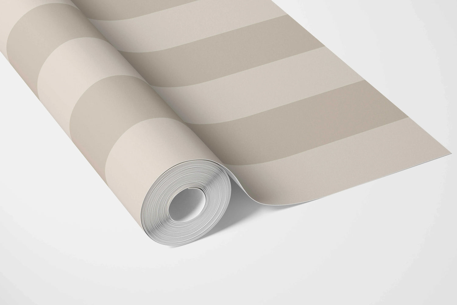 Geometric Striped Bathroom Wallpaper (Wheat Beige/ Cream)
