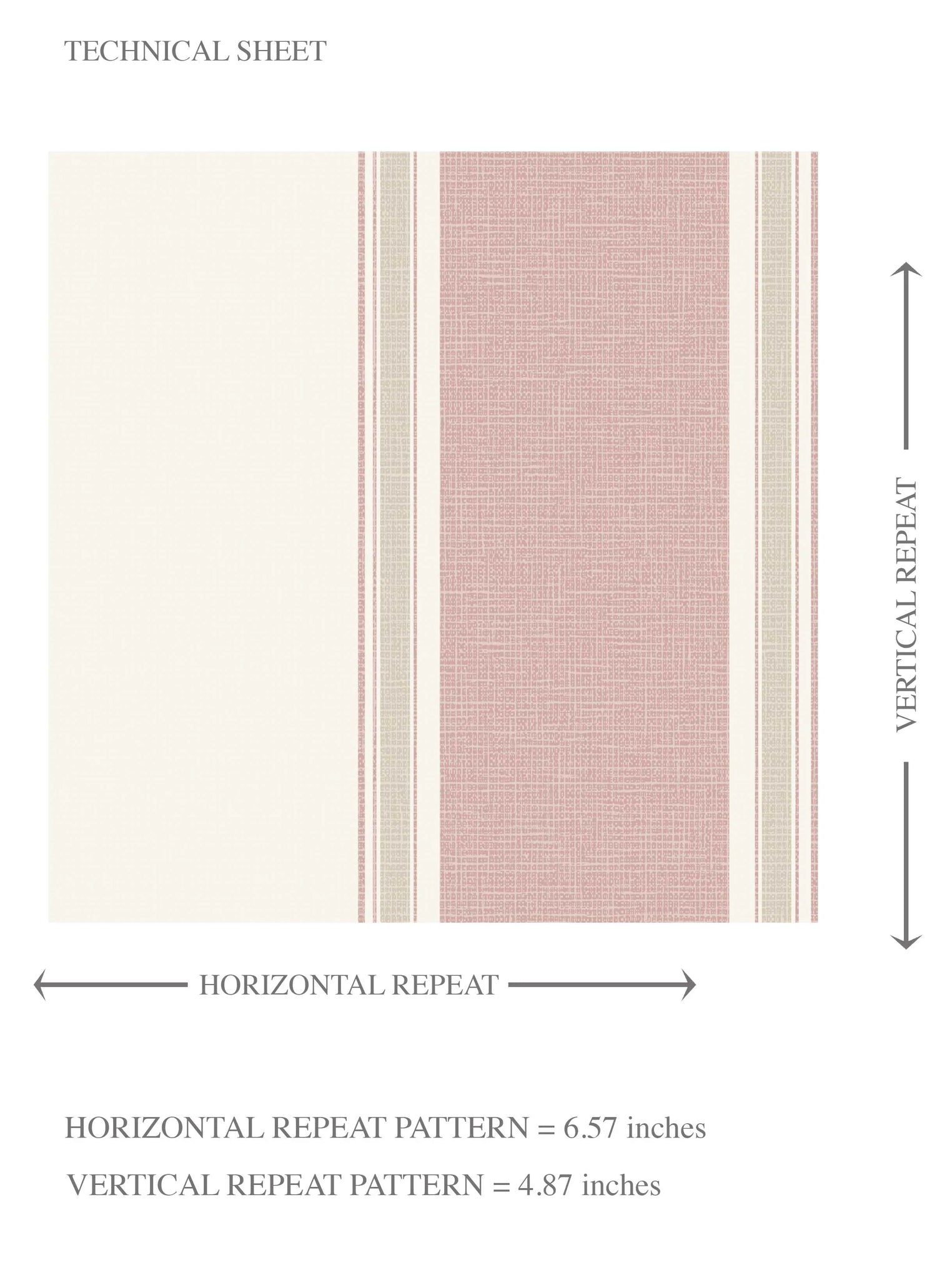 Geometric Striped Kids Room Wallpaper (Blush Pink)