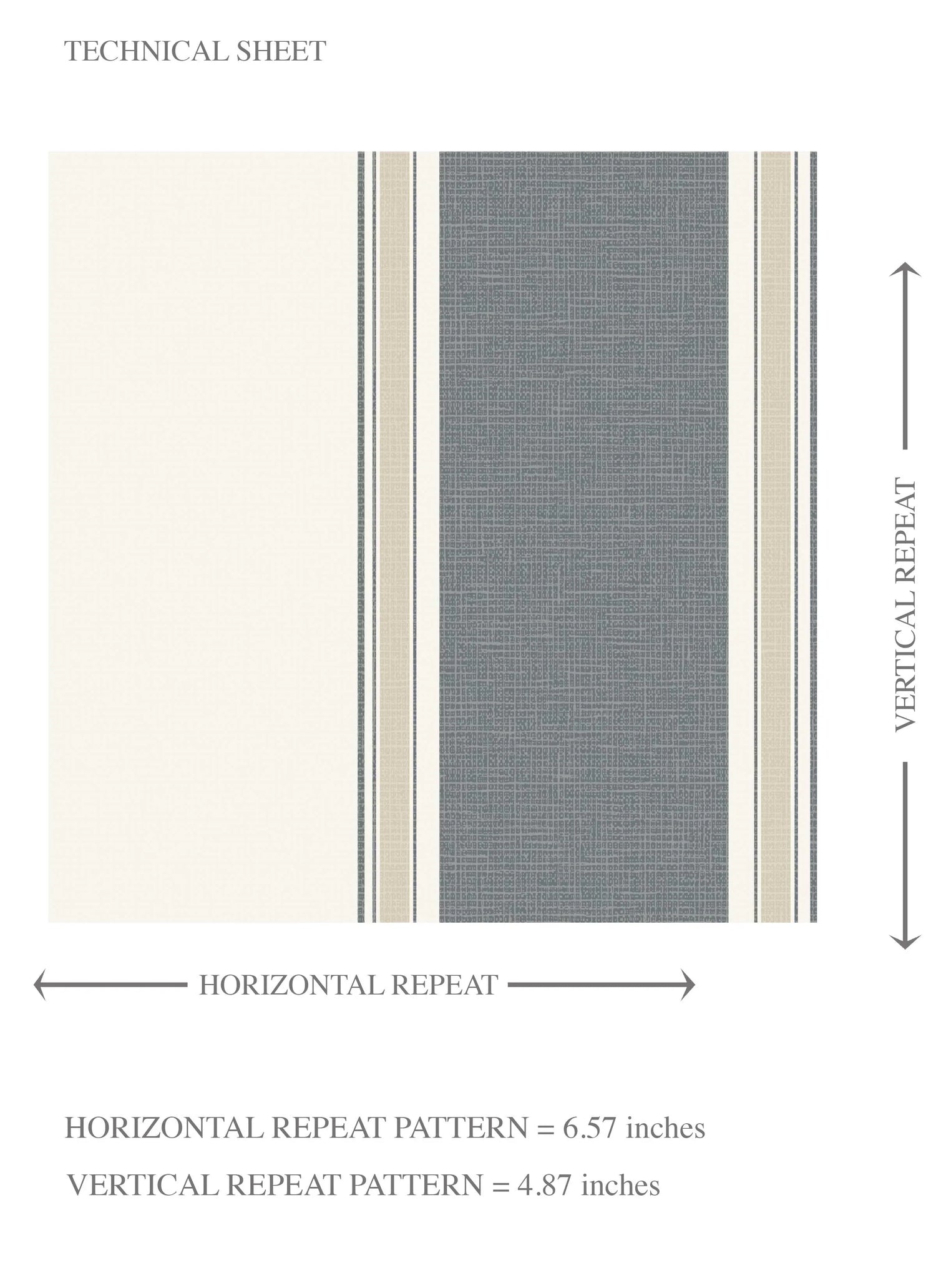 Neutral Geometric Striped Kids Room Wallpaper (Slate Blue/ Grey)