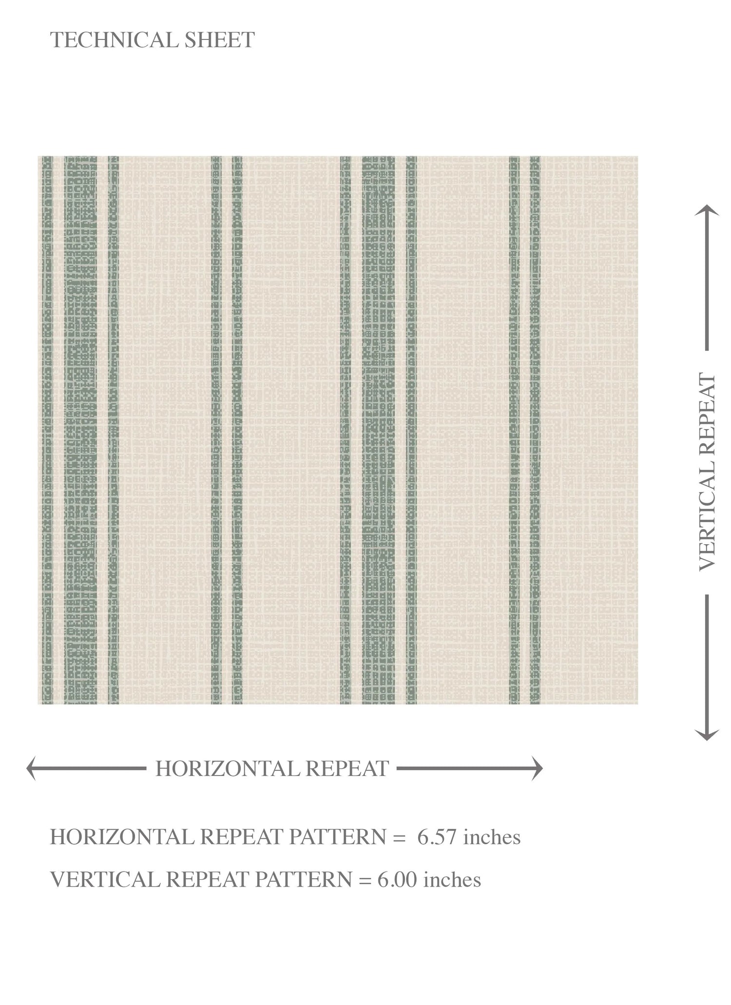 Geometric Striped Kids Room Wallpaper (Sage Green/ Cream)