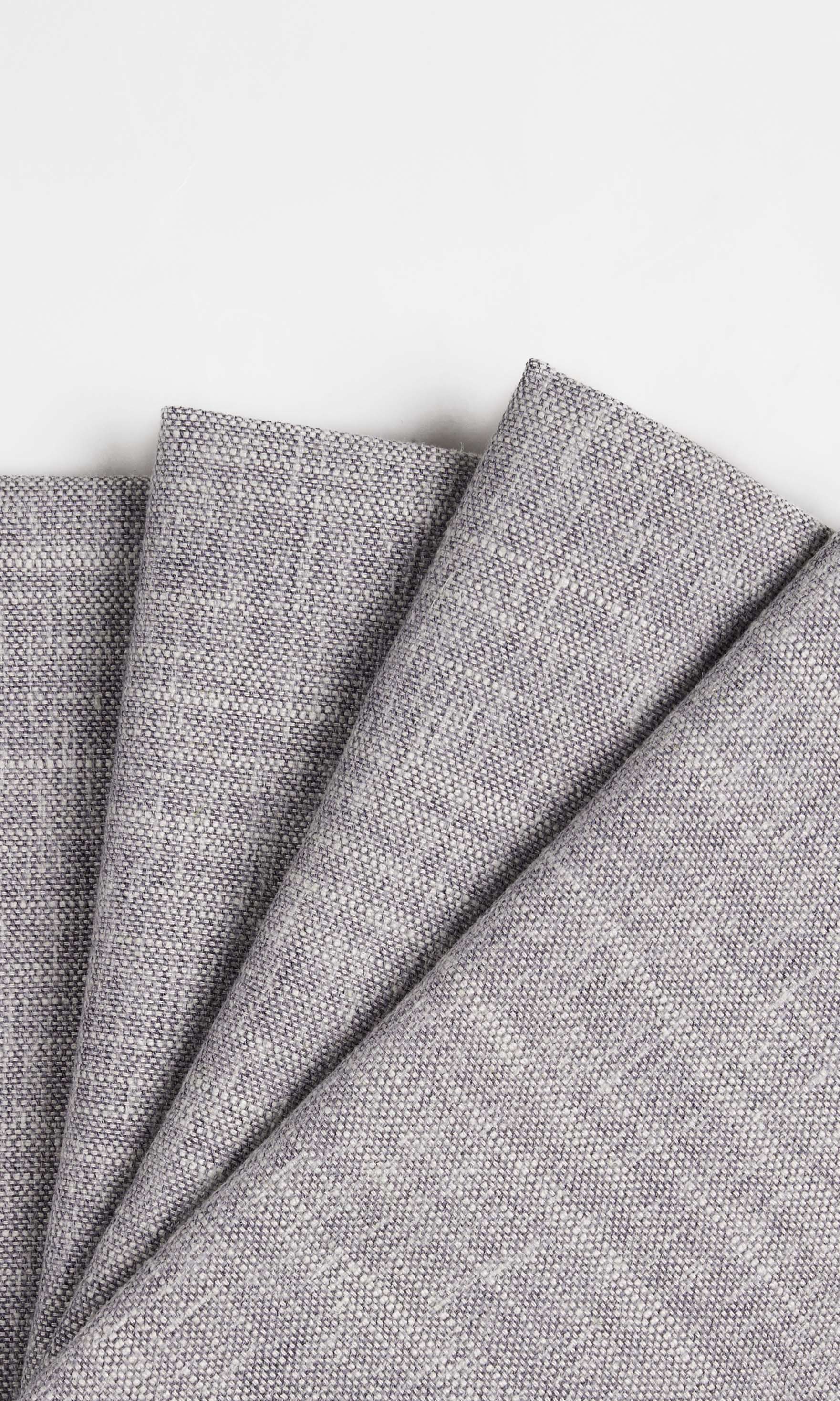 Linen-Cotton Blend  Window Treatments Fabric Sample (Grey)