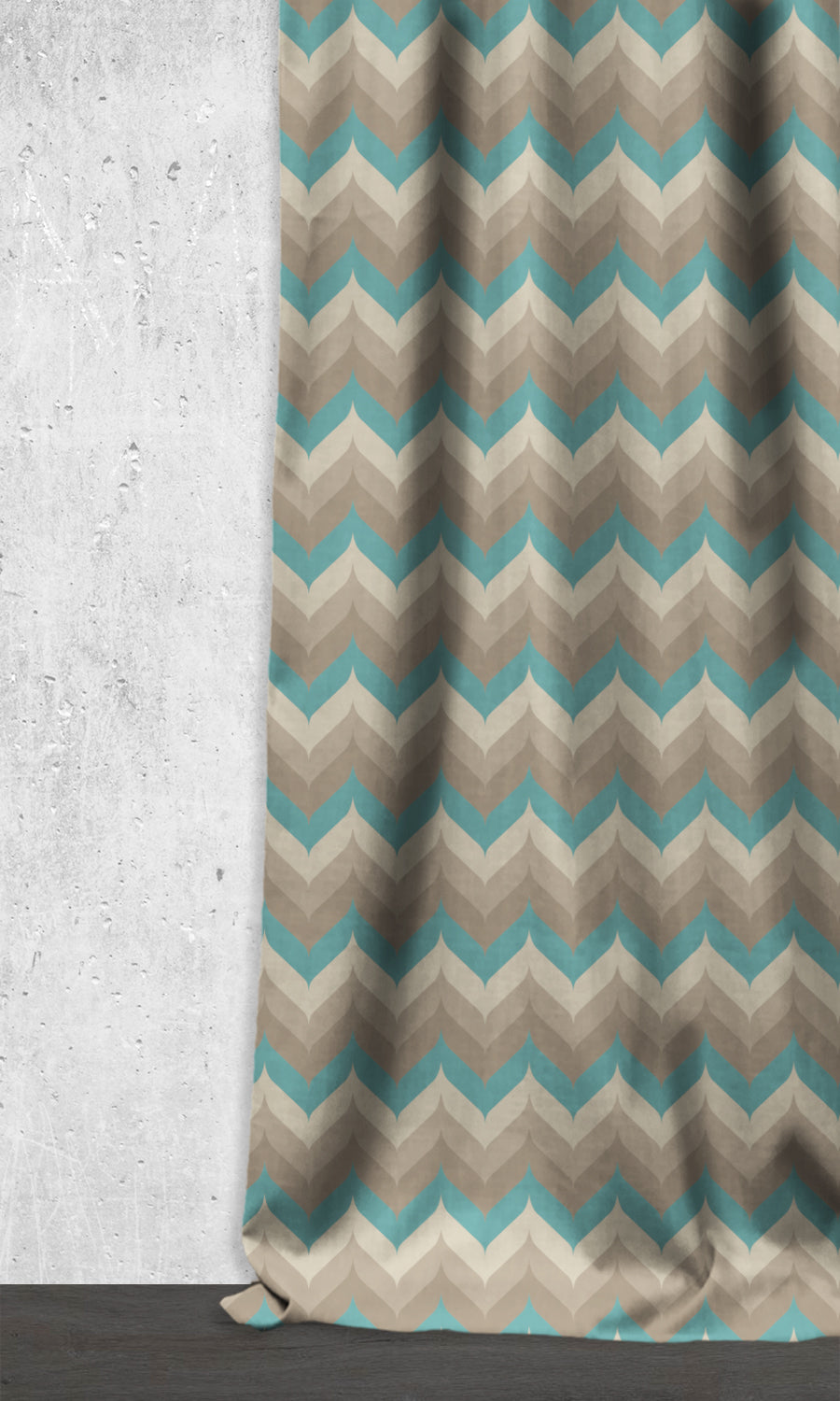 Light Blocking Home Décor Fabric Sample (Cream/ Grey/ Blue)