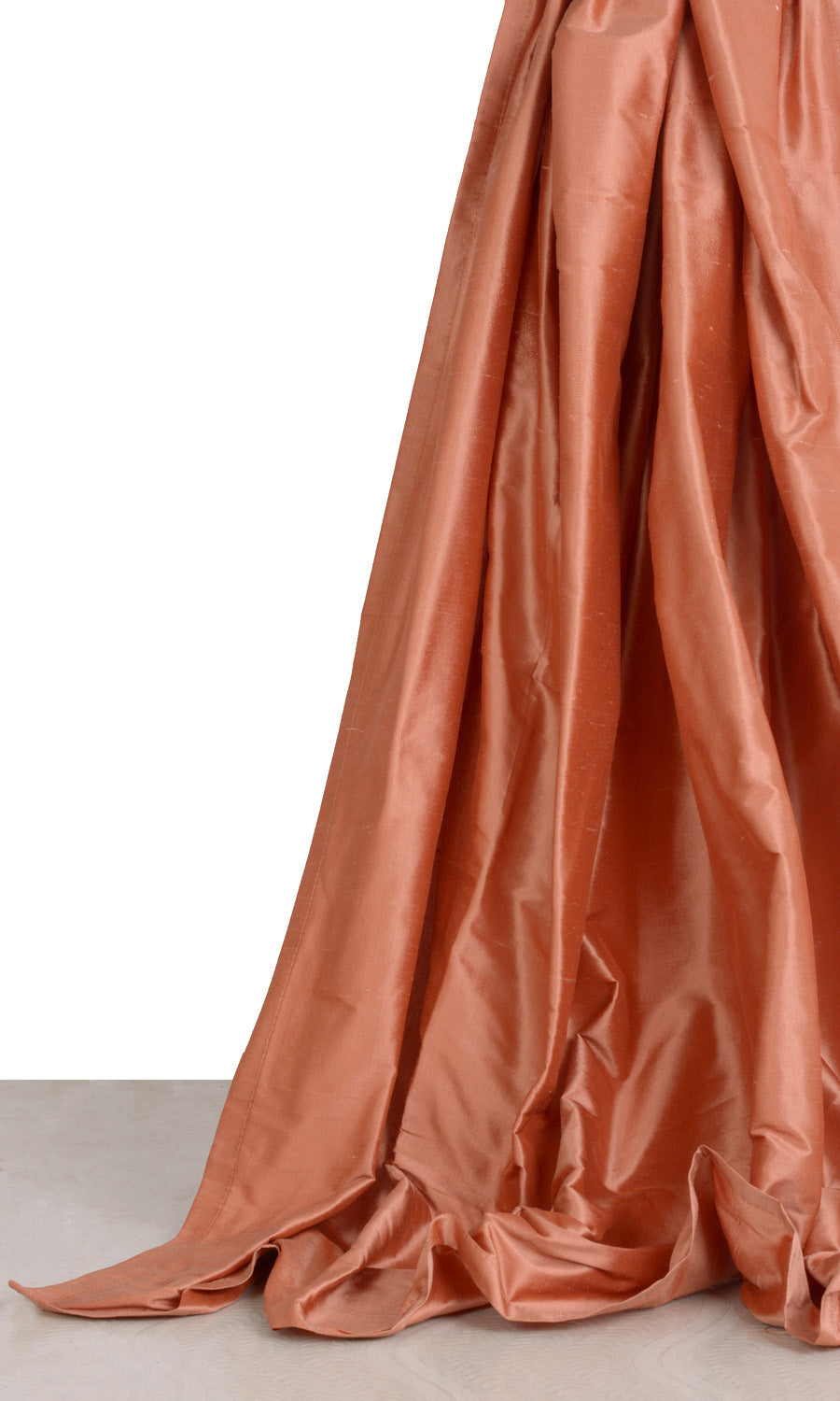 Shantung Silk Roman Shades (Orange) for Living, Bedroom, Kitchen, Bathroom