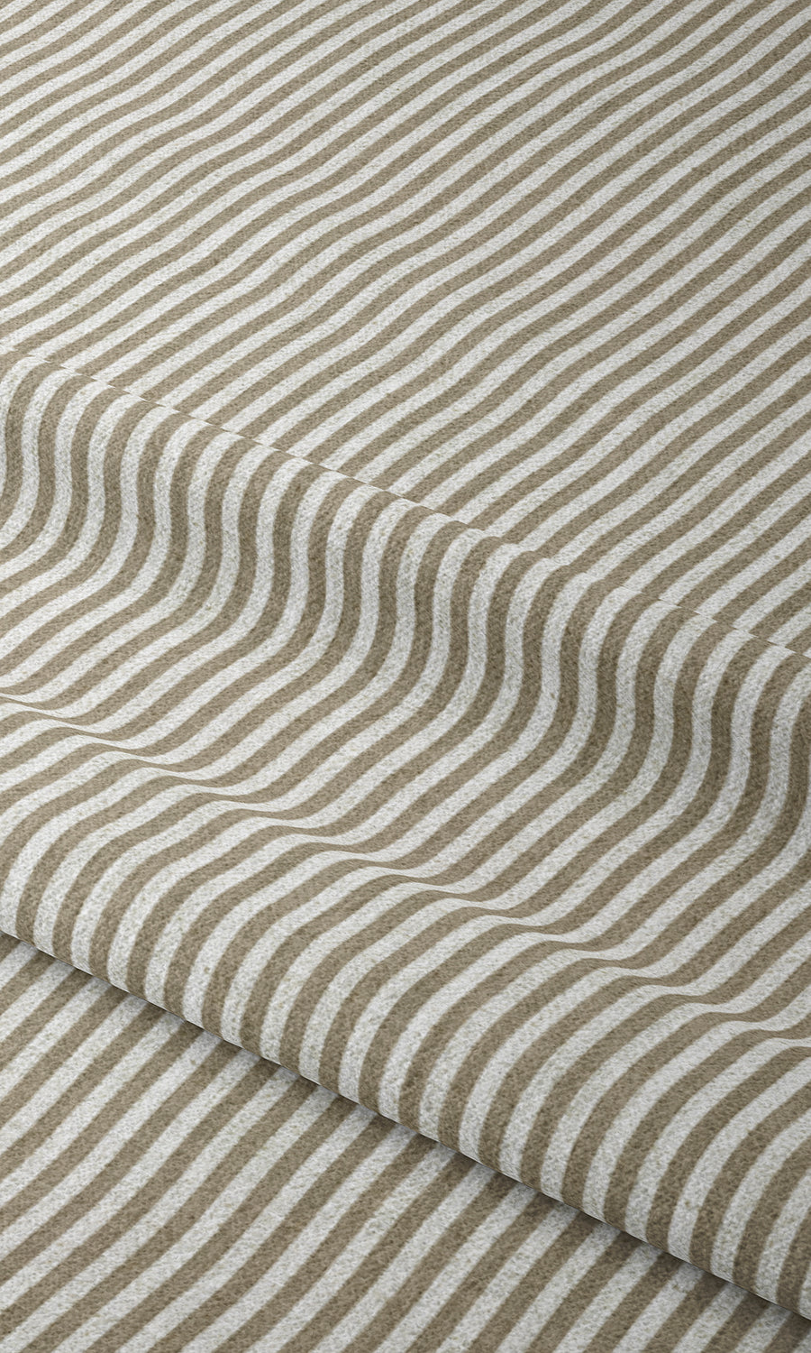 Striped Print Window Treatments Fabric Sample (Brown/ Beige)